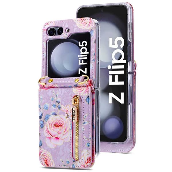POLA Flower kuori Samsung Galaxy Z Flip 5 - Purple