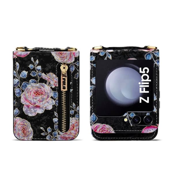 POLA Flower deksel Samsung Galaxy Z Flip 5 - Black