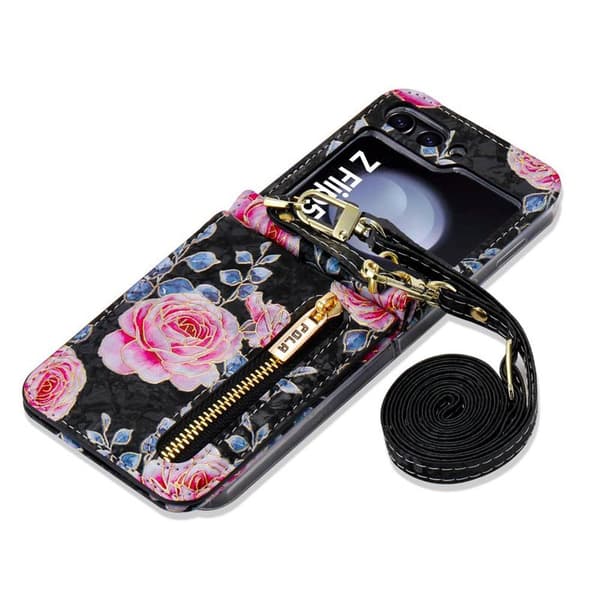 POLA Flower deksel Samsung Galaxy Z Flip 5 - Black