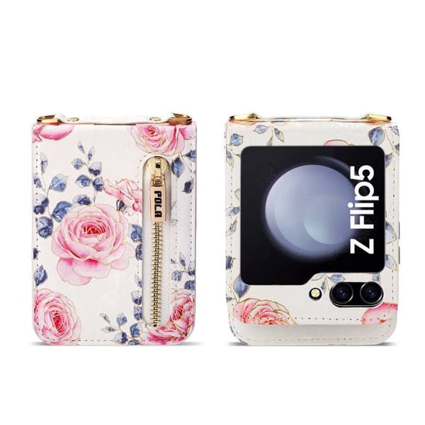 POLA Flower fodral Samsung Galaxy Z Flip 5 - White