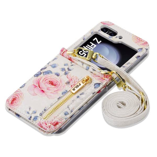 POLA Flower fodral Samsung Galaxy Z Flip 5 - White