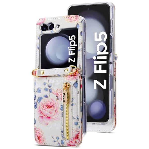 POLA Flower fodral Samsung Galaxy Z Flip 5 - White