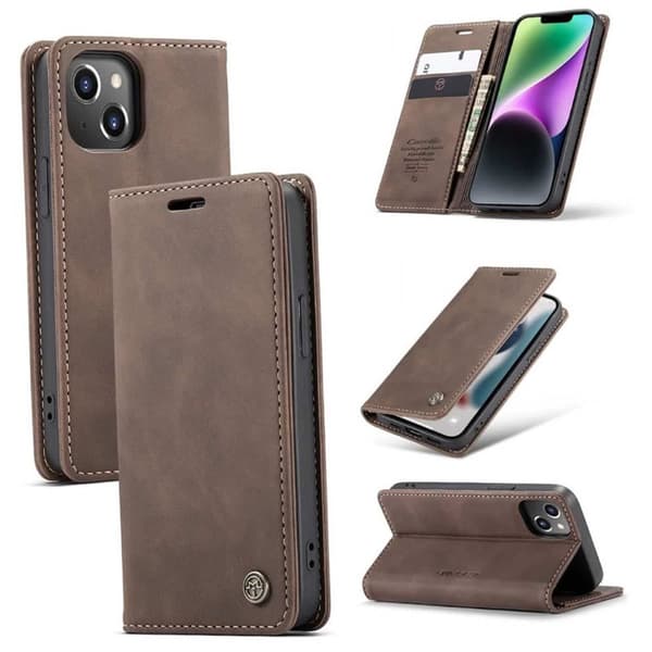CaseMe Smart Magnet FlipCase Apple iPhone 15 - Coffee