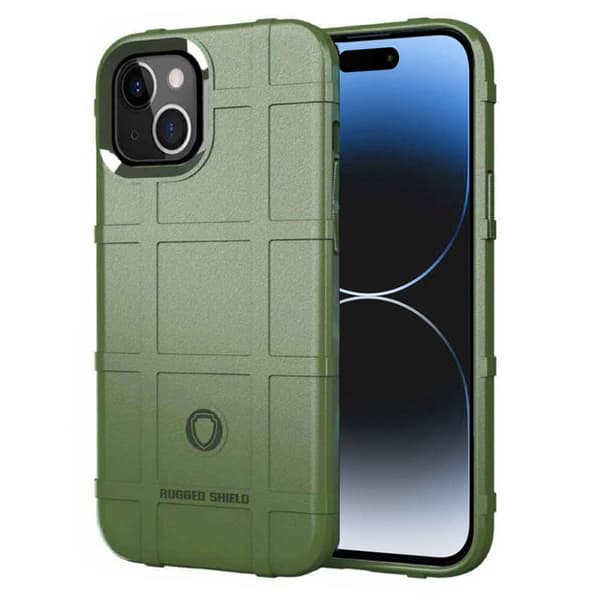 Rugged Shield kuori Apple iPhone 15 - Vihreä