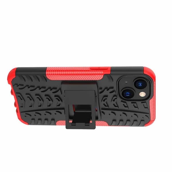 Stødbestandigt cover med stander Apple iPhone 15 Plus - Rød