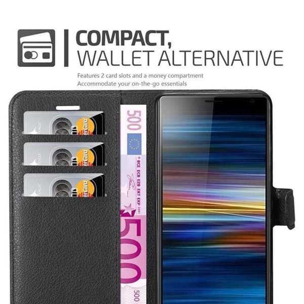 Sony Xperia L3 Suojakotelo Lompakkokotelo Matkapuhelinkotelo Suojakuori jossa magneettisuljenta, jalusta-toiminto ja korttitasku