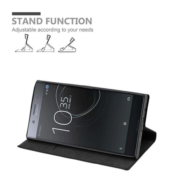 Lommebokdeksel til Sony Xperia XZ1 COMPACT Deksel med magnetisk lukking, stativfunksjon og kortlomme