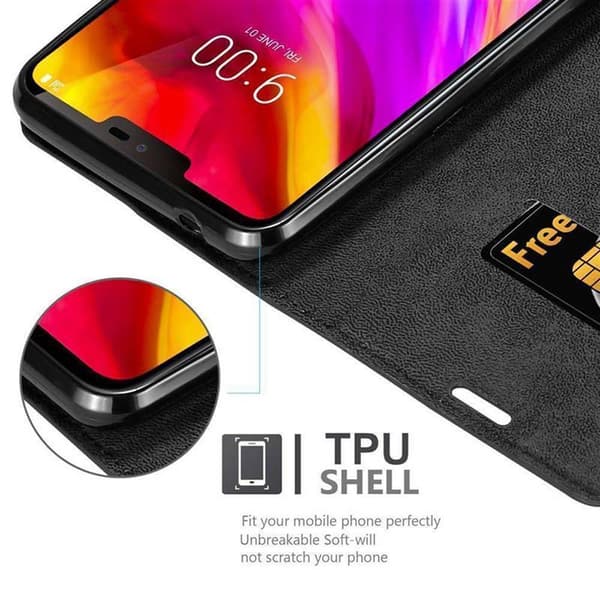 Lommebokdeksel til LG G7 ThinQ / FIT / ONE Deksel med magnetisk lukking, stativfunksjon og kortlomme