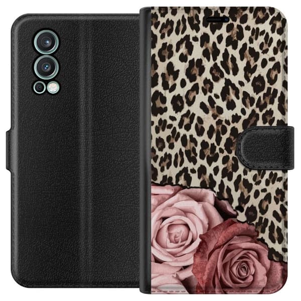 OnePlus Nord 2 5G Lompakkokotelo Ruusut ja kuviot