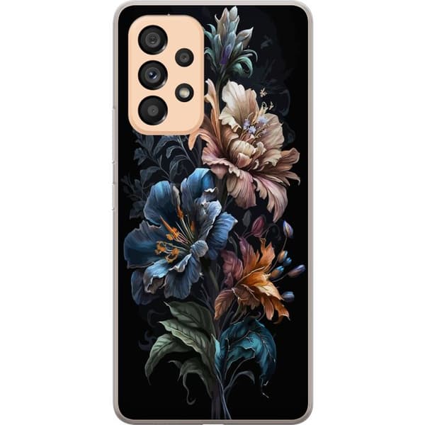 Samsung Galaxy A53 5G Gennemsigtig cover Blomster