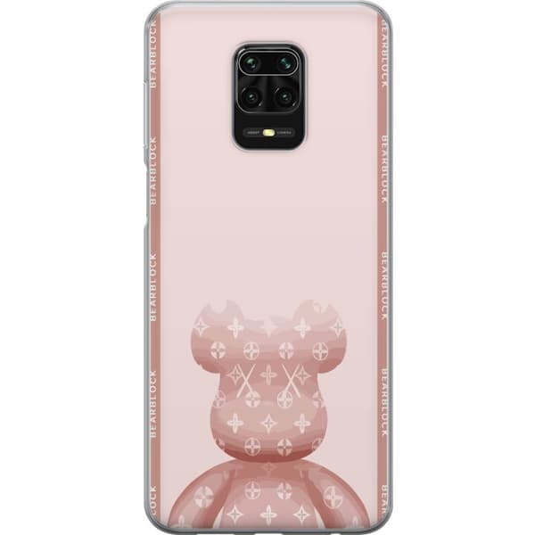 Xiaomi Redmi Note 9S Genomskinligt Skal LV Pink Bear