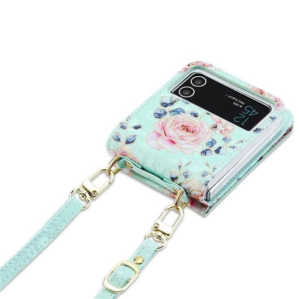 POLA Flower cover Samsung Galaxy Z Flip 4 - Cyan