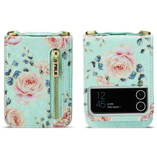 POLA Flower cover Samsung Galaxy Z Flip 4 - Cyan