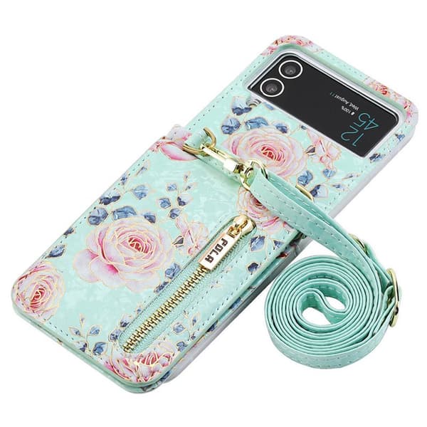 POLA Flower cover Samsung Galaxy Z Flip 4 - Cyan