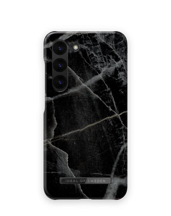 Printed Case Galaxy S23 Plus Black Thunder Marble