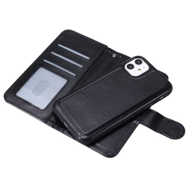 iPhone 12 Pro Max 2-i-1 Magnetiskt Plånboksfodral Svart