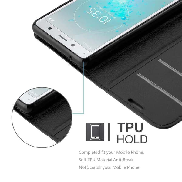 Sony Xperia XZ2 COMPACT Suojakotelo Lompakkokotelo Matkapuhelinkotelo Suojakuori jossa magneettisuljenta, jalusta-toiminto ja korttitasku