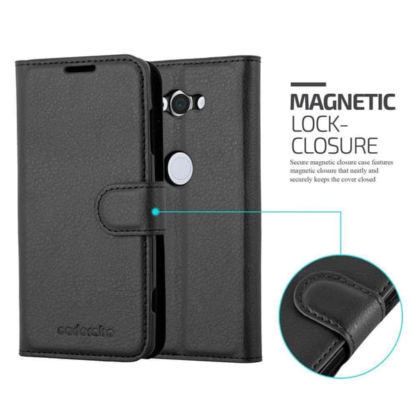 Sony Xperia XZ2 COMPACT Plånboksfodral Fodral Skal Case med magnetisk stängning, ståfunktion och kortplats
