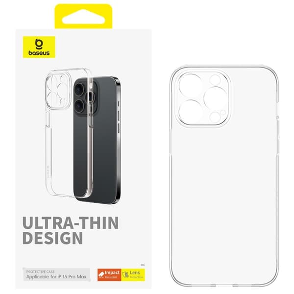 Baseus iPhone 15 Pro Max Skal Lucent Series Transparent Klar