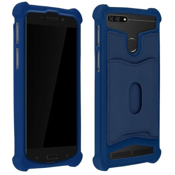 Smartphone-fodral - Universell - Silikon - Inbyggt kortfack - 5,3" till 5,5" - Mörknatt XXL
