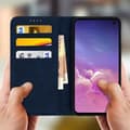 Miniatyrbild 3 av 4: Husfolio plånbok - AVIZAR - Samsung Galaxy S10e - Silikongel - Fullständigt skydd - Videostöd