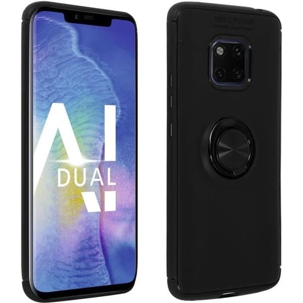 Skyddsfolie - Huawei - Mate 20 Pro - Silikon gel - Rotativ ring - Magnetiskt stativ