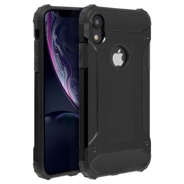 iPhone XR-fodral - Defender II - Stötsäker - Svart - Skydd 1,80m - Anti-repor och damm