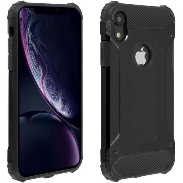 iPhone XR-fodral - Defender II - Stötsäker - Svart - Skydd 1,80m - Anti-repor och damm