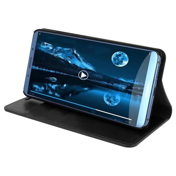 Etui - Huawei - Mate 10 Pro - Äkta läder - Plånbok - Videostöd funktion