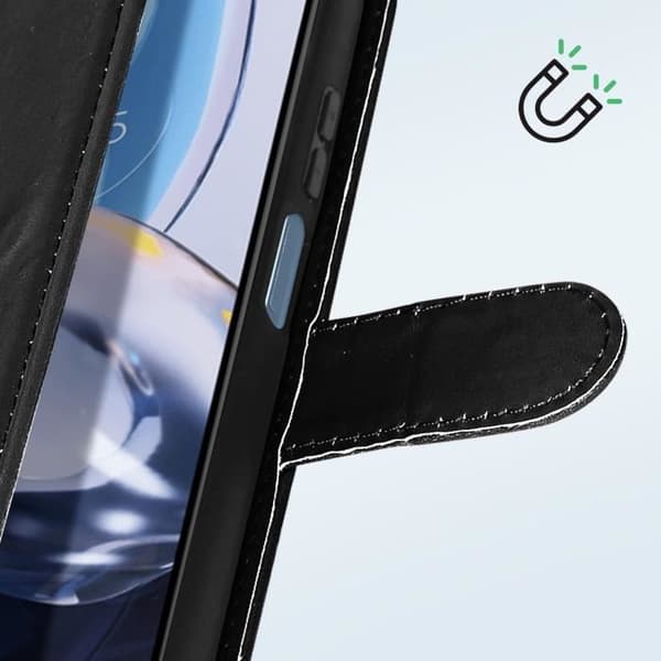 Fodral för Motorola Moto E22 och E22i - Tactical Field Notes - Svart - Hårt skal - Syntetmaterial - Flik