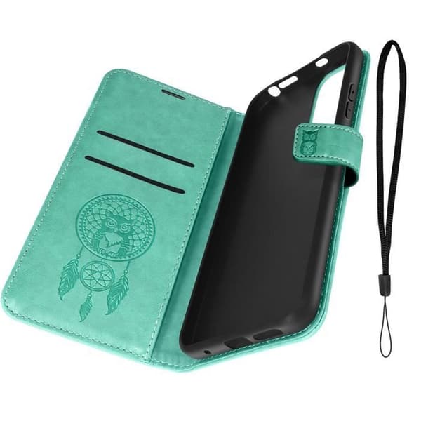 Dream Catcher Mandala Fodral för Xiaomi Redmi Note 11 och 11s Wallet Green