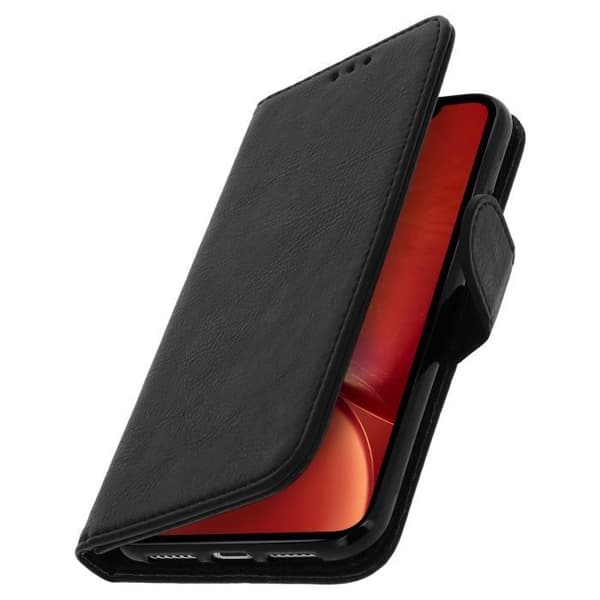 Housse iPhone XR - Apple - Etui Clapet - Svart - Silikon gel - Videostöd
