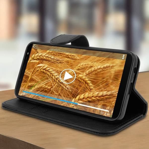 Fodral för Samsung Galaxy J6 - Svart - Silikongel - Stödfunktion - Magnetisk - Mjuk