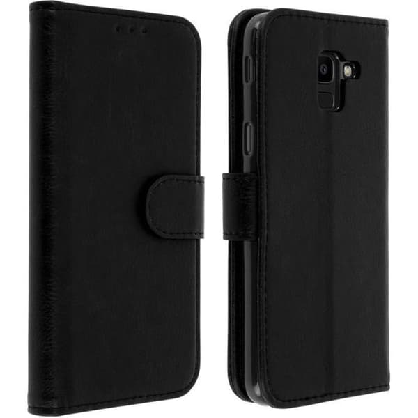 Fodral för Samsung Galaxy J6 - Svart - Silikongel - Stödfunktion - Magnetisk - Mjuk