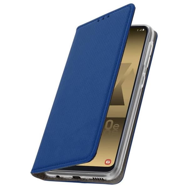 Plånboksfodral - AVIZAR - Galaxy A20e - Mörkblå - Semi-rigid - Lock