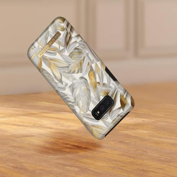 Samsung Galaxy S10e skal - Ideal of Sweden - Platinablad - Stel - Grå - QI-laddningskompatibel