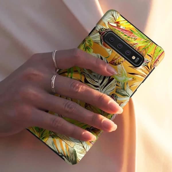 Samsung Galaxy S10 Fodral - Mango Jungle - Ideal of Sweden - Slitstark - Orange