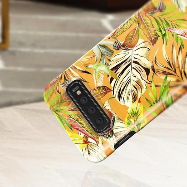 Samsung Galaxy S10 Fodral - Mango Jungle - Ideal of Sweden - Slitstark - Orange