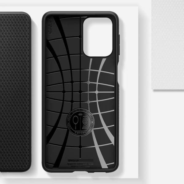Samsung Galaxy M53 5G Fodral - Spigen Liquid Air - Svart - Mjuk - Geometriskt mönster