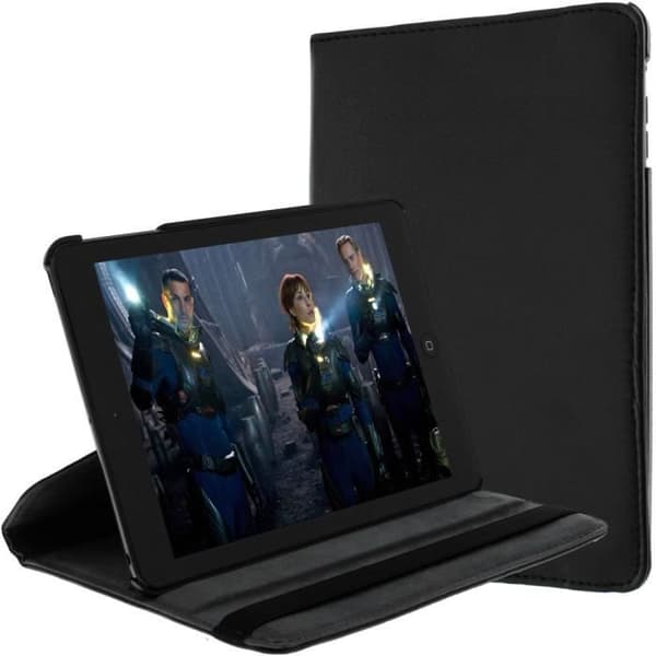 Etui med roterbart stöd - Apple - iPad Mini - Svart läder - 7 tum - Både för män och kvinnor