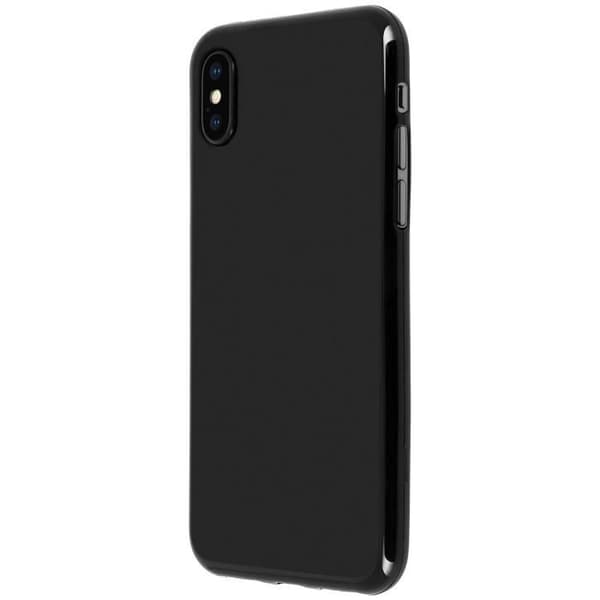 Coque iPhone X / XS - AVIZAR - Svart - Oflexibelt gel-silikon - Matt och blank finish - Klassisk