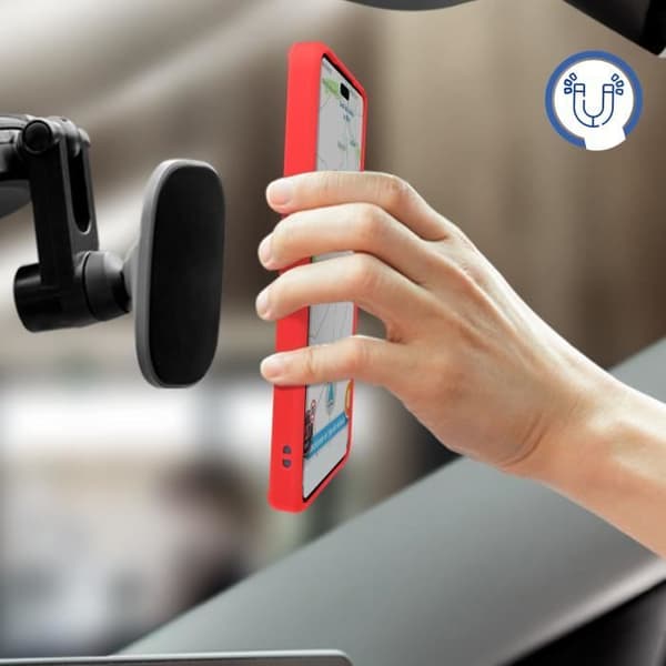 Fodral till Xiaomi 13 Lite - AVIZAR - Tvåmaterial Metal Ring Video Support - Röd