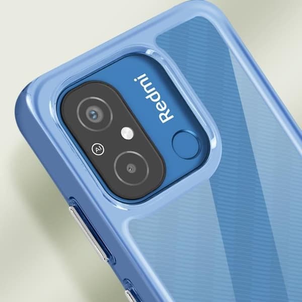 Stötsäkert fodral för Xiaomi Redmi 12C - AVIZAR - Hård rygg upphöjd kamerablock - Blå