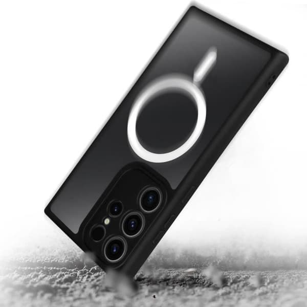 MagSafe Fodral till Samsung Galaxy S23 Ultra - AVIZAR - Hård rygg och mjuk kontur - Svart