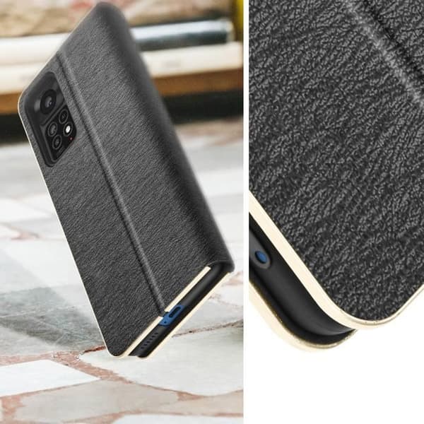 Fodral till Xiaomi Redmi Note 11 Pro 5G - AVIZAR - Korthållare och videostöd - Svart