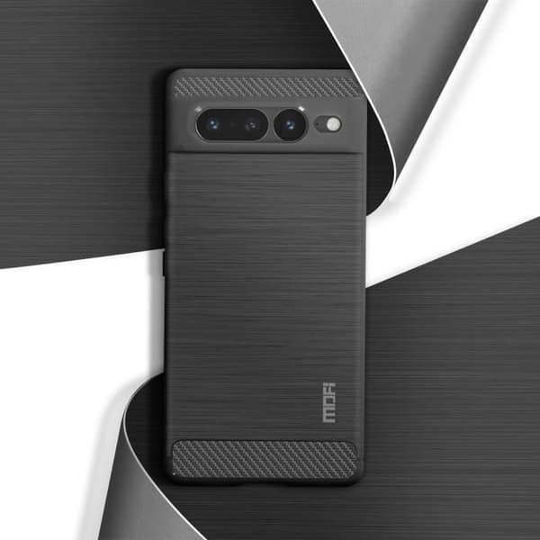 Fodral - MOFI - Google Pixel 7 Pro - Koleffekt - Borstad metall - Svart