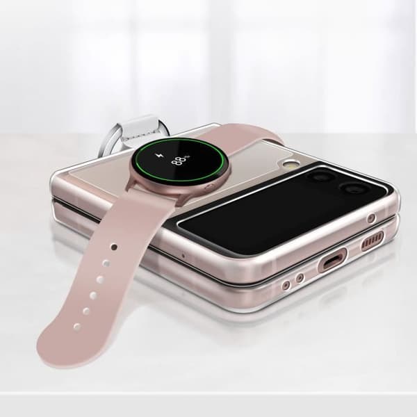 Samsung Galaxy Z Flip 4 Silikon Gel Fodral med Original Ring Transparent