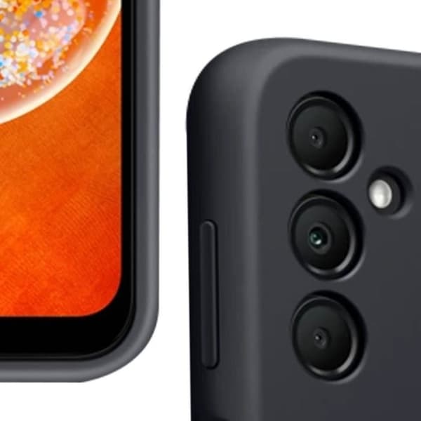 Original Samsung A14 4G och 5G silikonfodral Korthållare Korthållare Svart