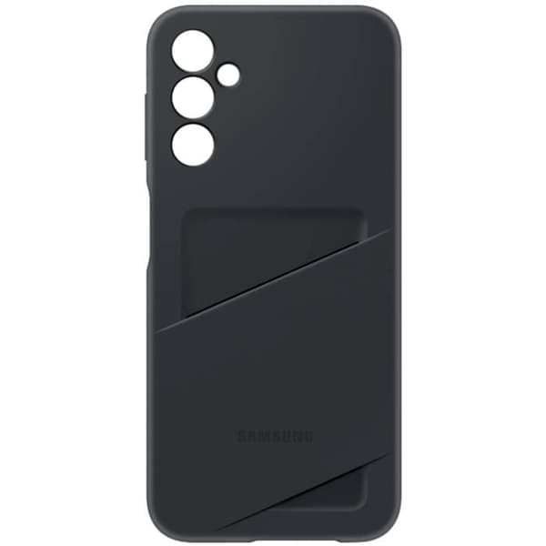 Original Samsung A14 4G och 5G silikonfodral Korthållare Korthållare Svart