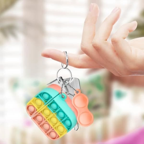 Airpods Fodral - AVIZAR - Bubble Pop - Silikon - Flerfärgad - 2 delar